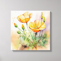 Floral Stretched Canvas Print