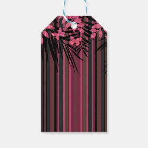 Floral, striped, retro gift tags