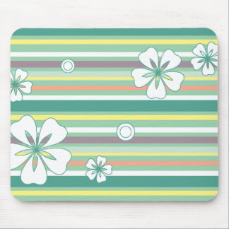 floral stripes_4 mouse pad