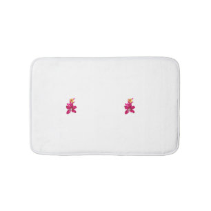 Floral Style, ArtyClick Crimson, Light Gold Bath Mat