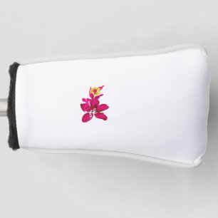 Floral Style, ArtyClick Crimson, Light Gold Golf Head Cover