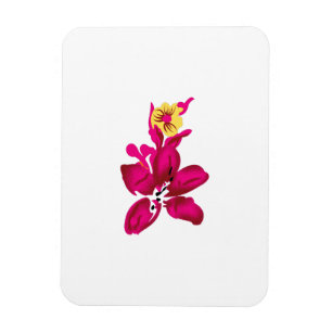 Floral Style, ArtyClick Crimson, Light Gold Magnet