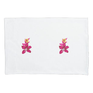 Floral Style, ArtyClick Crimson, Light Gold Pillowcase