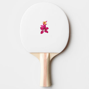 Floral Style, ArtyClick Crimson, Light Gold Ping Pong Paddle