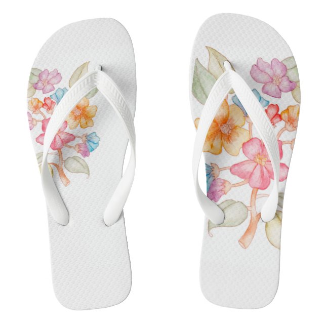 Floral-style Flip Flops (Footbed)