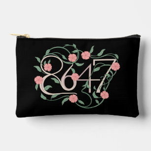 Floral Subtle Anti Trump 8647 86 47 Boho Accessory Pouch