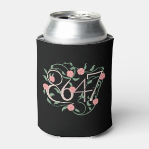 Floral Subtle Anti Trump 8647 86 47 Boho Can Cooler