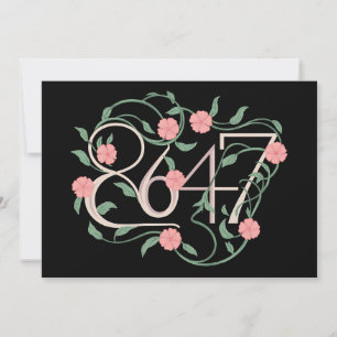 Floral Subtle Anti Trump 8647 86 47 Boho Invitation