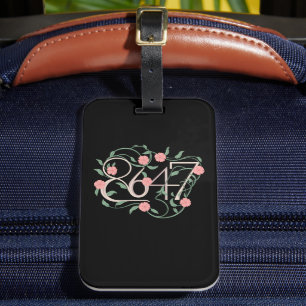 Floral Subtle Anti Trump 8647 86 47 Boho Luggage Tag