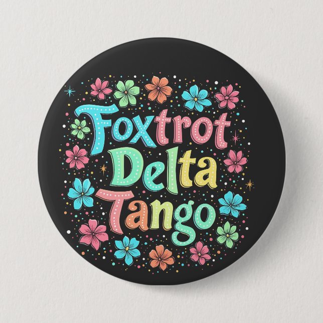 Floral Subtle Anti Trump 8647 Anti Maga  3 Inch Round Button (Front)