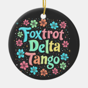 Floral Subtle Anti Trump 8647 Anti Maga  Ceramic Ornament