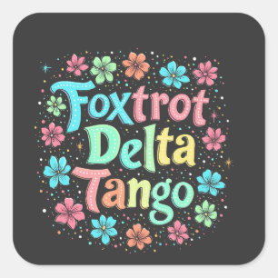 Floral Subtle Anti Trump 8647 Anti Maga Square Sticker