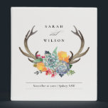 FLORAL SUCCULENT ANTLER BOHEMIAN ALLURE WEDDING BINDER<br><div class="desc">If you need any further customisation or any other matching items,  please feel free to contact me at yellowfebstudio@gmail.com</div>