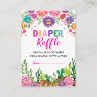 Floral Succulent Fiesta Diaper Raffle Baby Shower