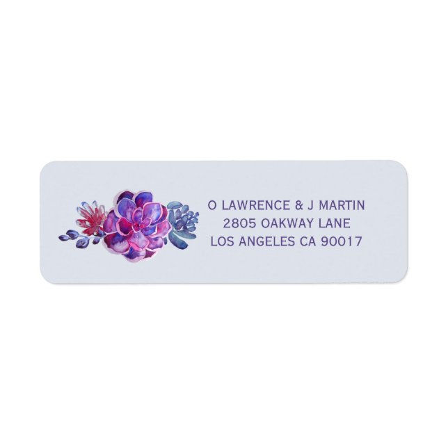 Floral Succulent pourpre (Devant)