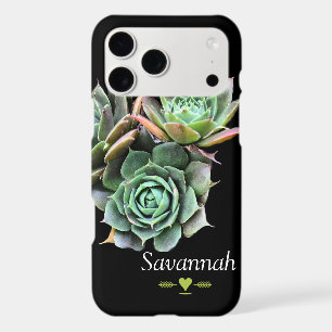 Floral Succulent sur iphone noir 5 coque
