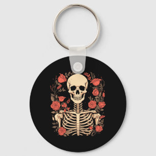 Floral Sugar Skull Day Of Government Agencyd Dia Keychain