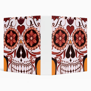Floral Sugar Skull Day of the Dead Art Binder