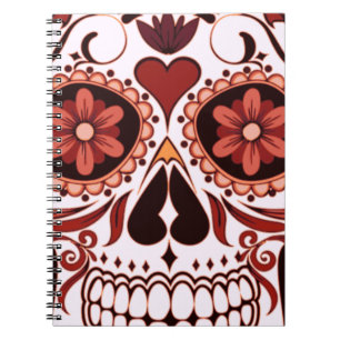 Floral Sugar Skull Day of the Dead Art Notebook