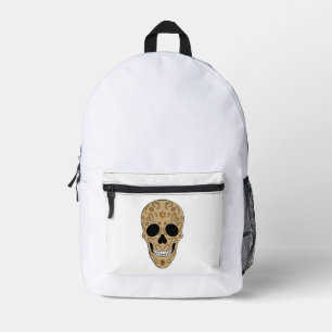 Floral Sugar Skull Dia de los Muertos Printed Backpack