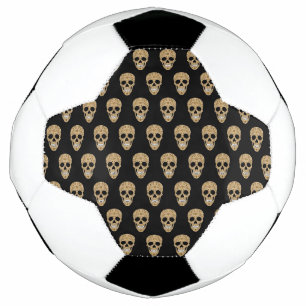 Floral Sugar Skull Dia de los Muertos Soccer Ball