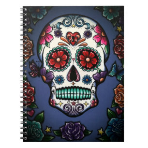 Floral Sugar Skull Notebook