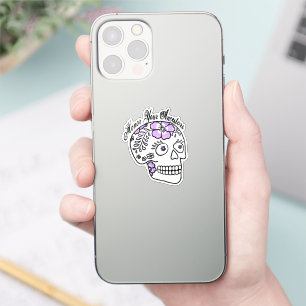 Floral Sugar Skull Purple Honor Your Ancestors