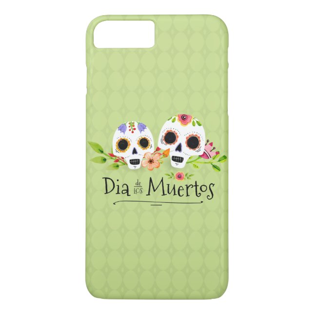 Floral Sugar Skulls Dia de Muertos | Phone Case (Back)