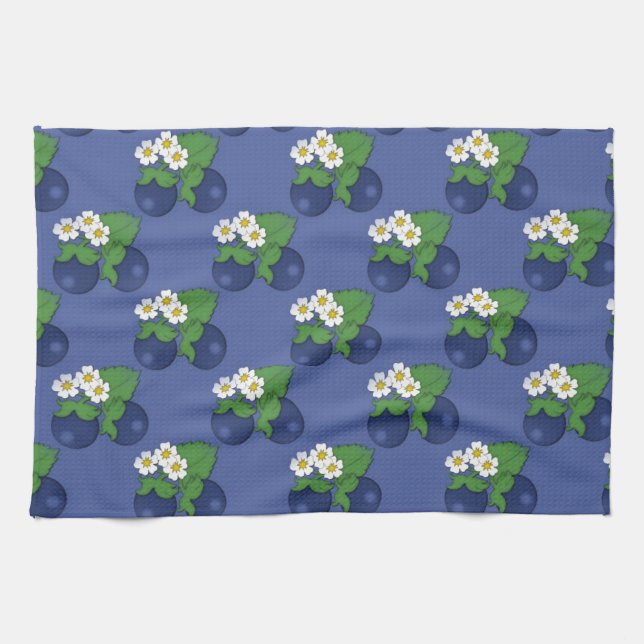 Floral Summer Fruit Kitchen Towel (Horizontal)