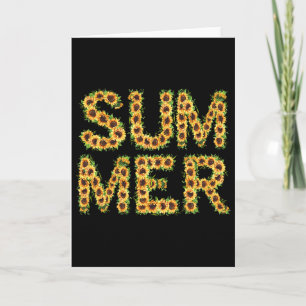 Floral Summer Letter - Summertime With Watercolor Card