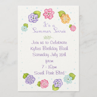 Floral Summer Soiree Invitation