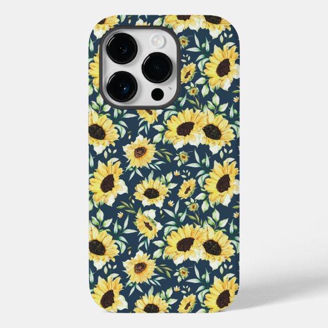 Floral sunflower case for iphone 14 pro (Back)
