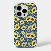Floral sunflower case for iphone 14 pro