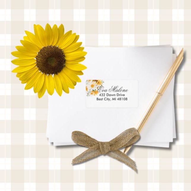 Floral Sunflower & Daisy-  Address Labels (Creator Uploaded)