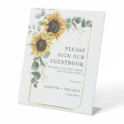 Floral Sunflower Eucalyptus Sign our Guestbook