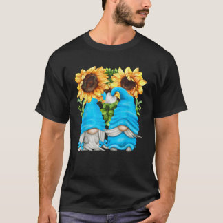 Floral Sunflower Gnomes For Women Spring Time and  T-Shirt