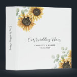 Floral Sunflower Greenery Botanical Wedding Binder<br><div class="desc">Floral Script Eucalyptus Sunflower wedding binder. Featuring a beautiful rustic floral,  with modern simple typography on white background.

TIP: Matching wedding suite cards like RSVP,   wedding programs,  banners,  tapestry,  gift tags,  signs,  and other wedding keepsakes and goodies are available in the collection below featuring this design.</div>