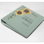 Floral Sunflower Greenery Bridal Shower Recipes Binder<br><div class="desc">Floral Sunflower Greenery Bridal Shower Recipes 3 ring binder</div>