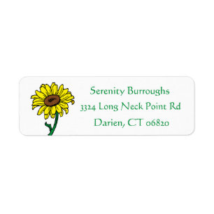 Floral Sunflower Yellow & Green Flowers Wedding