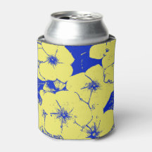 Floral Sunny Yellow Blue Pattern