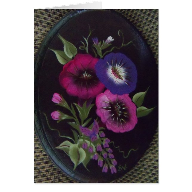 "Floral sur le noir " (Devant)