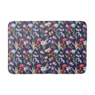 Floral Surface Pattern Fashion Botanical Bath Mat