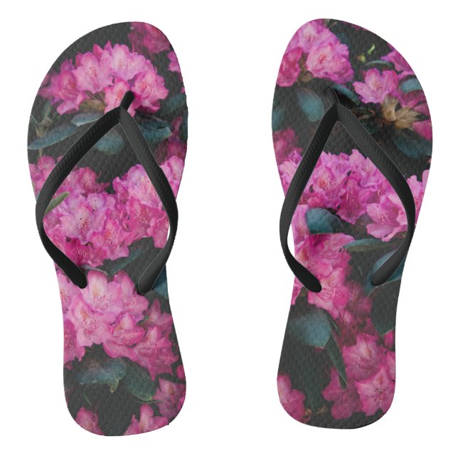 Floral Surface Pattern-Fashion Decorative abstract Flip Flops (Footbed)