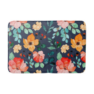 Floral Surface Pattern- Fashion Decorative Spring Bath Mat