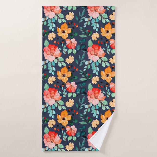 Floral Surface Pattern- Fashion Decorative Spring  Bath Towel (Bath Towel)