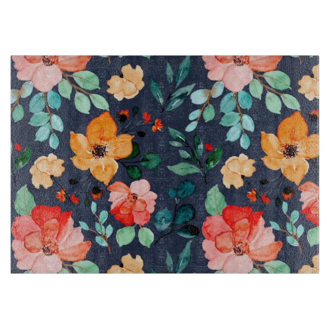 Floral Surface Pattern- Fashion Decorative Spring  Cutting Board (Front)