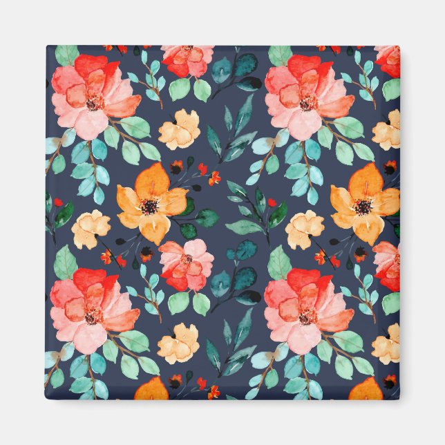 Floral Surface Pattern- Fashion Decorative Spring Magnet (Front)