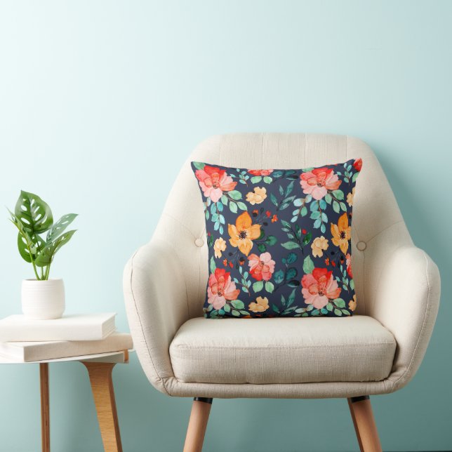 Floral Surface Pattern- Fashion Decorative Spring  Throw Pillow (Chair)