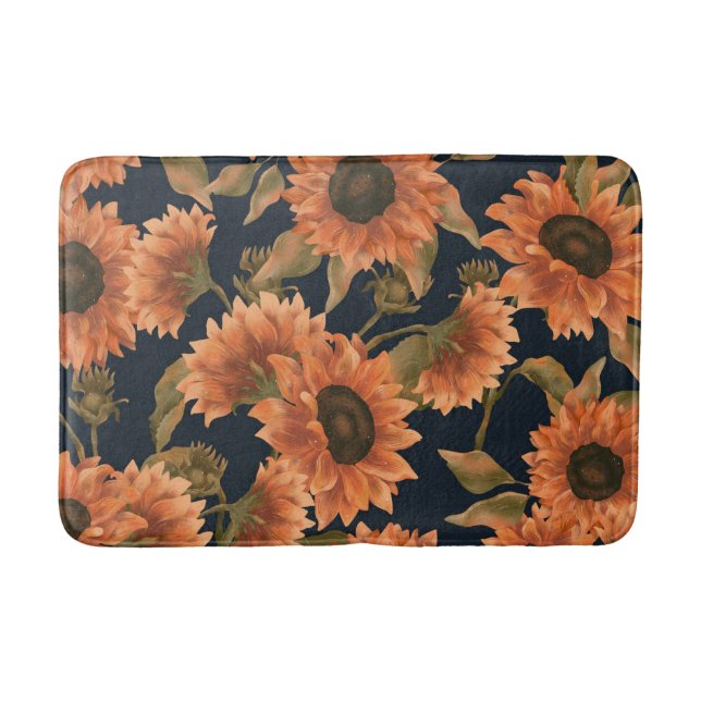 Floral Surface Pattern-Fashion Decorative Tropical Bath Mat (Front)