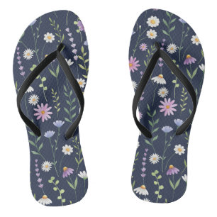 Floral Surface Pattern-Fashion Spring Flowers      Flip Flops